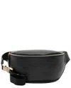 Valentino Black Leather Identity Belt Bag (authentic Pre-loved) In Black