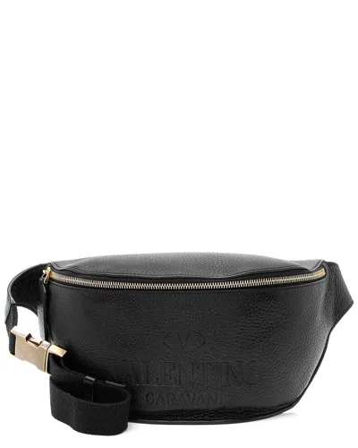 Valentino Garavani Valentino Black Leather Identity Belt Bag (authentic Pre-loved)