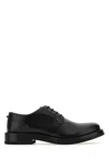 Valentino Derby Rockstud Essential Leather Lace-up Shoes In Animal Print
