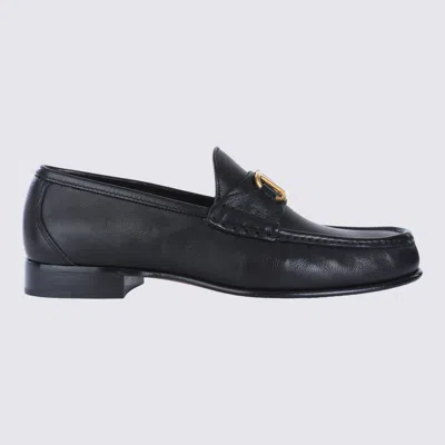 Valentino Garavani Black Leather Loafers