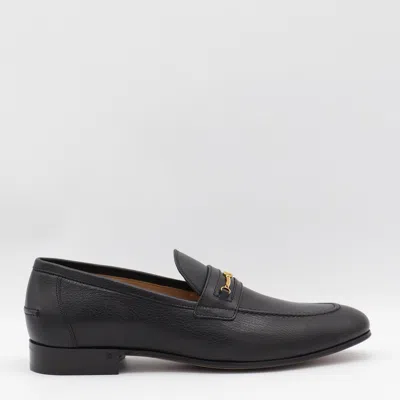 VALENTINO GARAVANI BLACK LEATHER LOAFERS