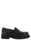 Valentino Black Leather Loafers In Black