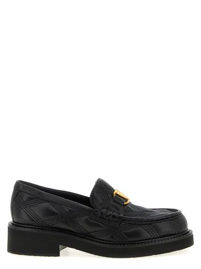 VALENTINO GARAVANI BLACK LEATHER LOAFERS
