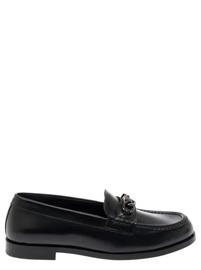 Valentino Garavani Black Leather Loafers