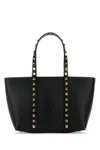 Valentino Women's Leather Medium Rockstud Handbag In Nero