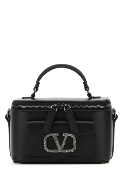 Valentino Garavani Black Leather Mini Locã² Handbag