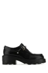 Valentino Rockstud Buckle Lug-sole Loafers In Nero