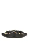 Valentino Stud-embellished Belt Bag In Black