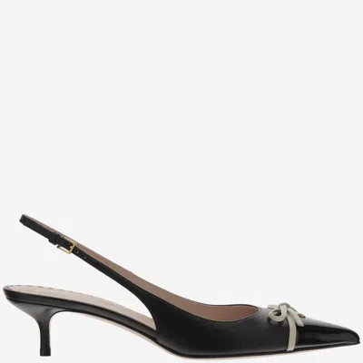 Valentino Garavani Black Leather Pumps