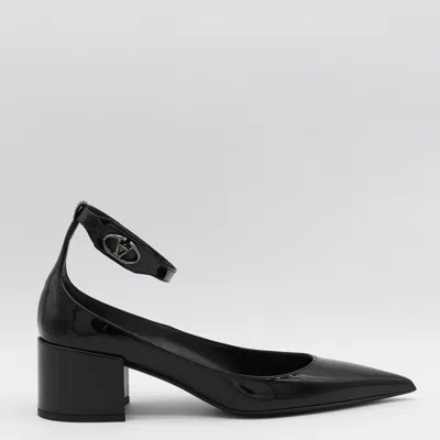 Valentino Garavani Black Leather Platforms Pumps
