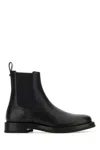 Valentino Studded Leather Ankle Boots With Elastic Panels