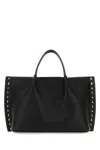 Valentino Structured Rockstud Leather Handbag With Metal Studs