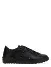 Valentino Rockstud Untitled Studded Leather Sneakers In Black