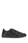 Valentino Rockstud Untitled Studded Leather Sneakers In Nero