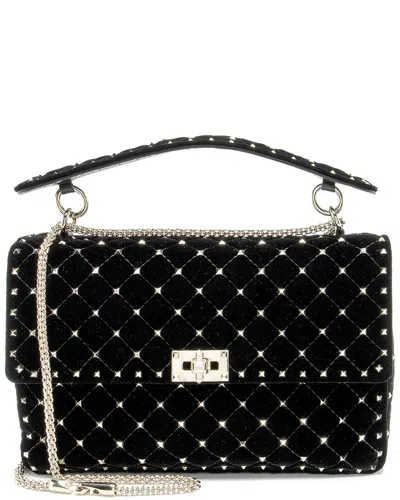 Valentino Garavani Valentino Black Leather Rockstud Spike Up Shoulder Bag (authentic Pre-loved)