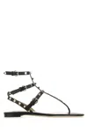 Valentino Rockstud Calfskin Flat Flip-flop Sandal