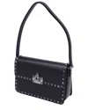 Valentino Black Leather Rockstud23 Shoulder Bag (authentic Pre-loved) In Black