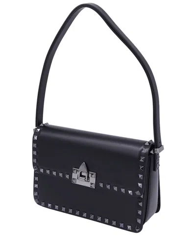 Valentino Garavani Valentino Black Leather Rockstud23 Shoulder Bag (authentic Pre-loved)