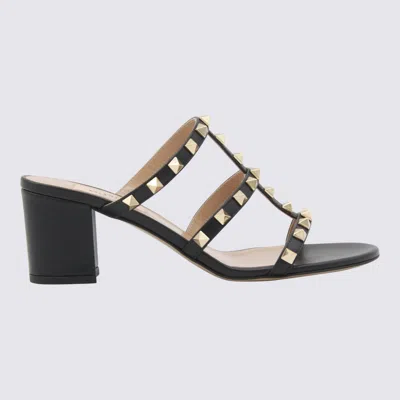 Valentino Garavani Black Leather Sandals