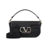 Valentino Black Leather Shoulder Bag In Black