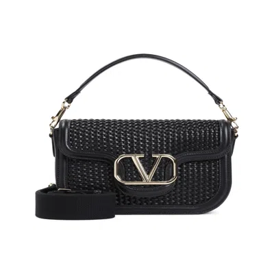 Valentino Garavani Black Leather Shoulder Bag