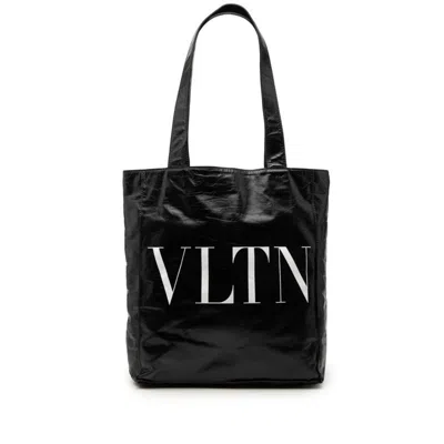 Pre-owned Valentino Garavani Valentino Black Leather Shoulder Bag Tote Bag ()