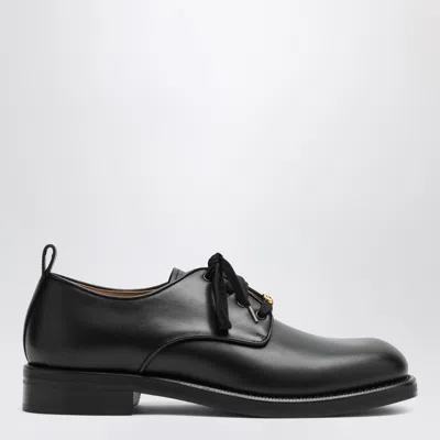 Valentino Garavani Black Leather Strap With Vlogo Plaque
