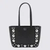 Valentino Black Leather Nellcote Totes In Black