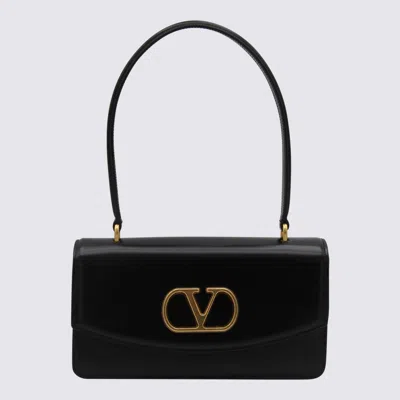Valentino Garavani Vain Vlogo Leather Top-handle Bag In Black