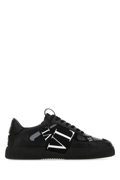 VALENTINO GARAVANI BLACK LEATHER VL7N SNEAKERS
