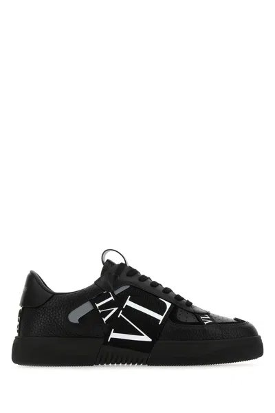 Valentino Garavani Black Leather Vl7n Sneakers