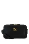 Valentino Adjustable Strap Leather Shoulder Bag In Nero