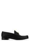 Valentino Garavani Men Black Leather Vlogo Loafers