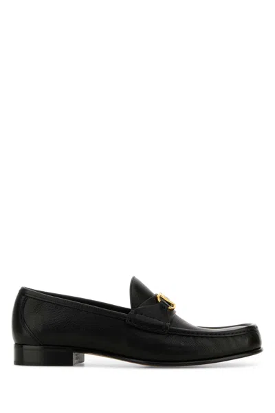 Valentino Garavani Vlogo Signature Black Loafer