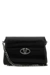 Valentino Black Leather Vlogo Shoulder