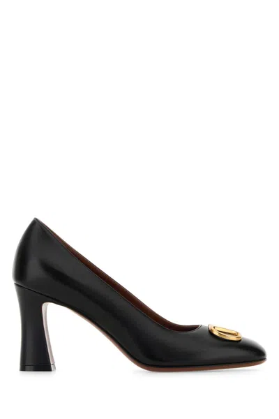 Valentino Garavani Black Leather Vlogo Signature Pumps