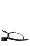 Valentino Black Vlogo Signature Sandals In Nero