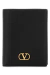 Valentino Portafoglio Vlogo In Pelle Nera Donna In Black