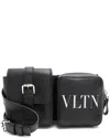 Valentino Black Leather Vltn Compartment Crossbody (authentic Pre-loved) In Black