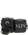 Valentino Black Leather Vltn Compartment Crossbody (authentic Pre-loved) In Black