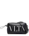 Valentino Black Leather Vltn Crossbody (authentic Pre-loved) In Black