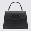 Valentino Garavani Structured Handbag With Signature Logo Closure In Black