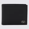 Valentino Mens Nero Vlogo Bifold Leather Wallet In Black