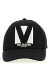 Valentino Garavani Black Hat With Logo On The Front In Cotton Man