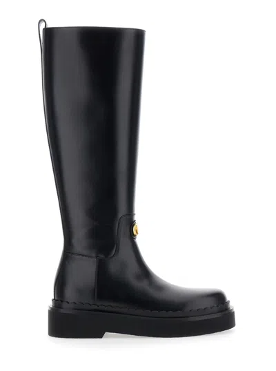 Valentino Garavani Black Logo Boots