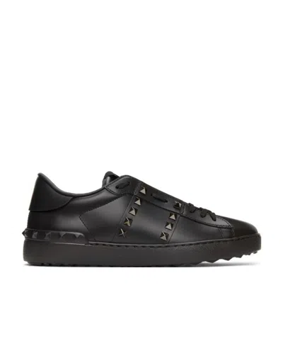 VALENTINO GARAVANI BLACK LOGO CASUAL SNEAKERS