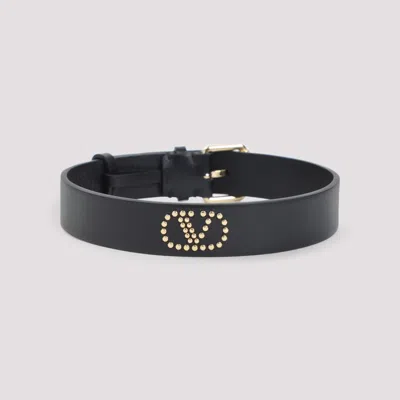 Valentino Garavani Black Logo Choker Necklace