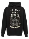 Valentino Garavani Sweatshirt With Le Chat De La Maison Patch In Black