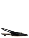 Valentino Vlogo Signature Leather Slingback Pump In Black