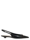 Valentino Vlogo Signature Leather Slingback Pump In Black